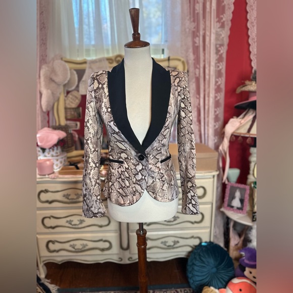 Zara snake print blazer NWOT - Picture 1 of 4